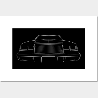 front/profile - 1987 Buick Grand National GNX - stencil, white Posters and Art